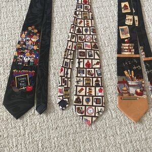 3 Vintage Neck Ties for a teacher ✏️📚🚌